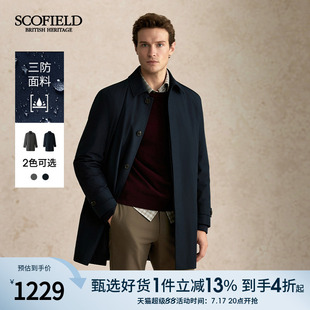 【三防】SCOFIELD男装25年秋冬新款复古风时尚潮流中长款风衣外套