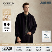 都市中长款 时尚 翻领羊毛混纺毛呢大衣 25年秋冬新品 SCOFIELD男装