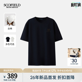 凉感抗菌 休闲通勤圆领短袖 SCOFIELD男装 新款 宽松T恤 26年夏季