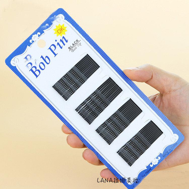 发夹黑色一字夹波浪发夹成人儿童盘发夹子浏海小边夹碎发