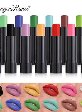 正品彩色口红哑光舞台表演恶搞唇膏黑色绿色土色学生装吸血鬼万圣