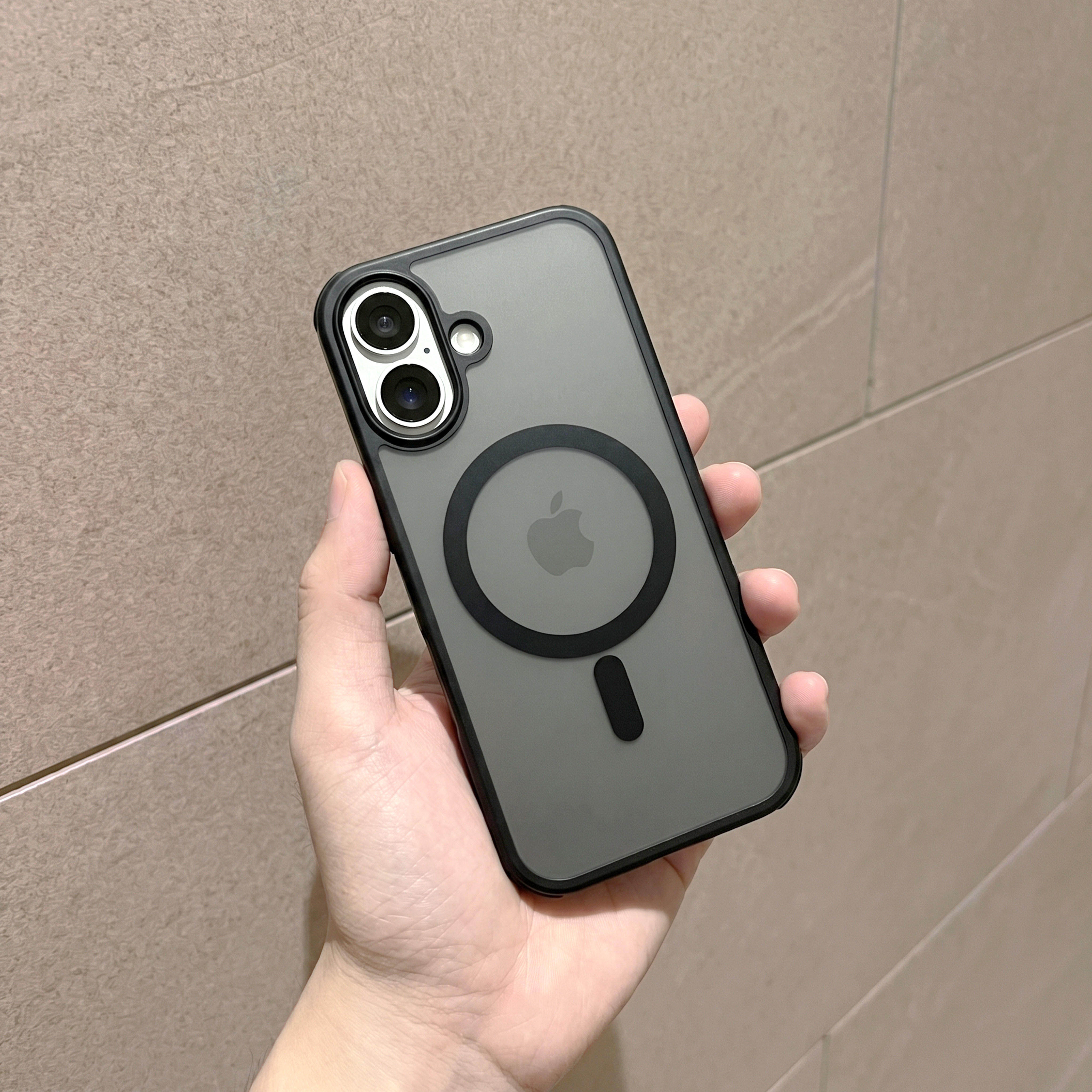 适用苹果17手机壳iphone16promax磨砂15PRO透明软边硬壳苹果14新款保护壳防摔16磁吸充电17pro男女简约高级感