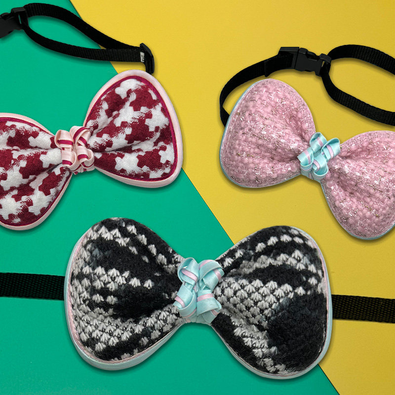 中式蝴蝶结宠物领结大中小型犬领带柴犬柯基小香风狗狗拍照