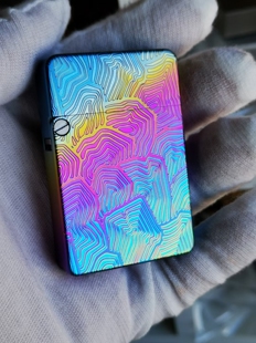 虎鲨钛合金煤油打火机砂轮式一体机CNC掏空盔甲手雕定制阳极化