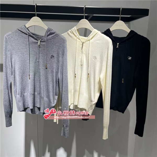 A1EEE414N女装2024冬连帽线套衫A1EEE414NM1