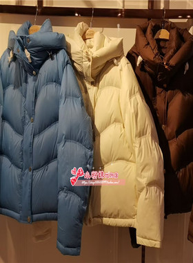 A1ACE431T女装2024冬三线波浪衍缝短款泡芙羽绒服A1ACE431TH8
