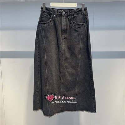 A3GFD4210太平鸟女装2023冬专柜正品牛仔长裙A3GFD421088