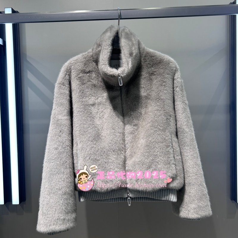 A1AEF4312 女装2025冬专柜正品新品质仿皮草外套A1AEF4312L2-1399
