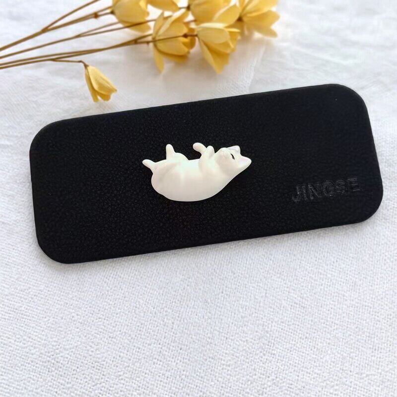 慵懒的猫个性近视眼镜盒便携简约学生框收纳抗压男生女