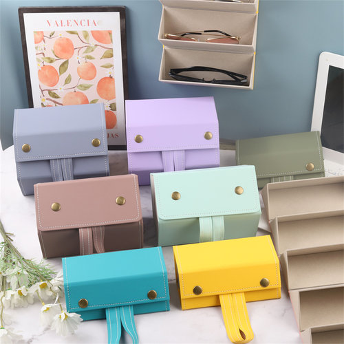 皮质眼镜盒大容量便携抗压