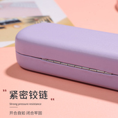 眼镜盒高级感ins日系便携抗压女墨镜盒眼镜收纳盒紫色太阳眼睛盒