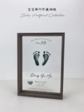 Детский отпечаток рук, детские отпечатки рук и ног, прозрачный сувенир, фоторамка для новорожденных, европейский стиль, подарок на день рождения