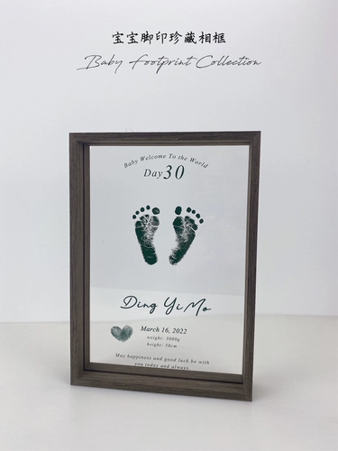 Детский отпечаток рук, детские отпечатки рук и ног, прозрачный сувенир, фоторамка для новорожденных, европейский стиль, подарок на день рождения