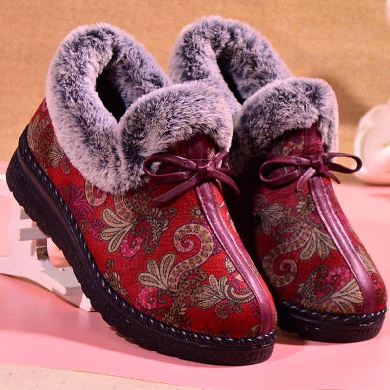 老人棉鞋女冬加绒保暖毛毛鞋口奶奶鞋老年人防滑软底妈妈北京布鞋,女鞋,高帮鞋,淘宝优惠券,粉丝福利购,淘宝优惠卷