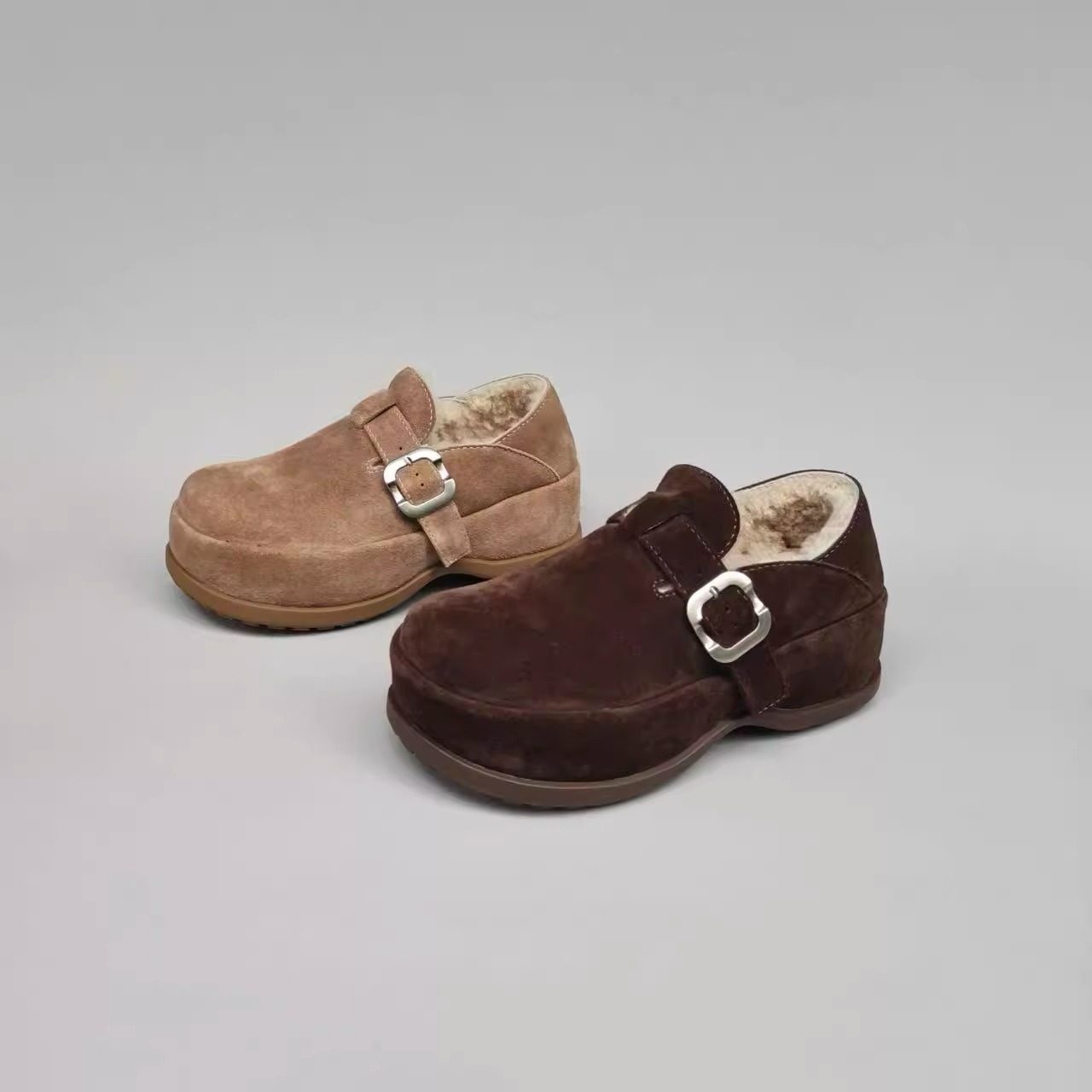 流行舒服不重厚底牛磨砂皮内加绒羊毛运动鞋女休闲鞋波鞋勃肯鞋,女鞋,勃肯鞋/软木鞋,淘宝优惠券,粉丝福利购,淘宝优惠卷