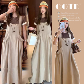 时尚 孕妇装 背带裙套装 2026新款 宽松韩系孕妈高级穿搭两件套夏 夏款