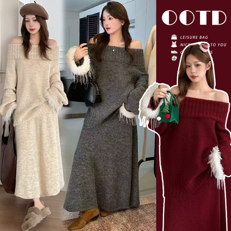 上衣半身裙孕妈新年圣诞节两件套