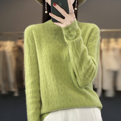 臻如梦纯羊毛套头打底衫