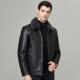 皮爸爸装 海宁中年皮衣2322 A绵羊皮皮真毛领内胆可卸冬季 休闲拆夹