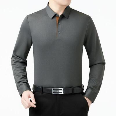 商新款秋冬男百装24033-KK恤羊绒柜专务休闲搭纯色长袖舒适男士上