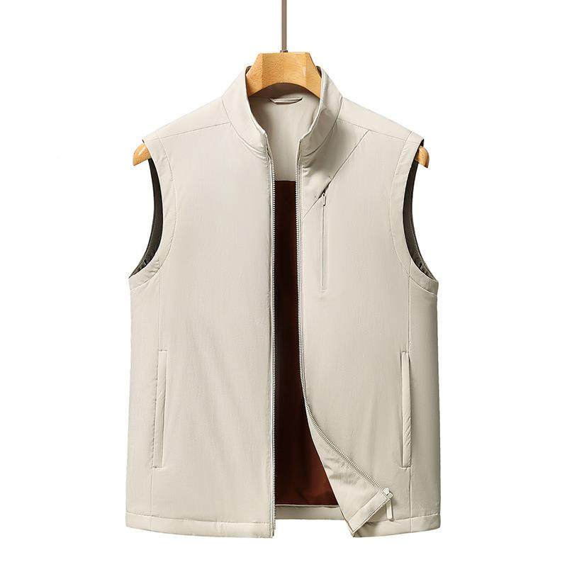 男轻奢休闲肩马甲桑蚕丝夹棉加厚-BB立领背心年商务休式闲坎中外,男装,常规马甲,淘宝优惠券,粉丝福利购,淘宝优惠卷