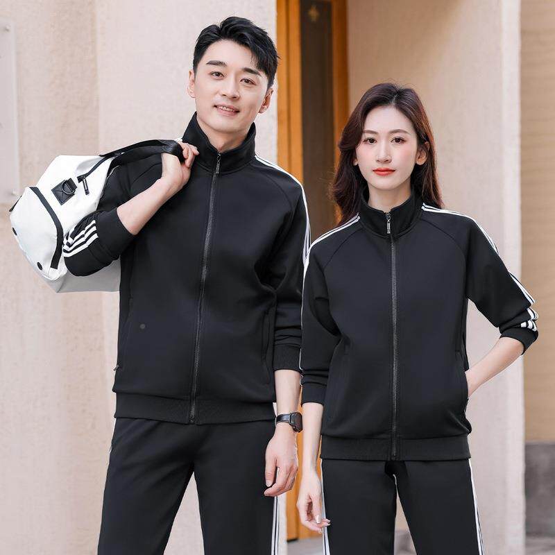春秋款情侣运件动服套装韩版时女运动休男闲7716911尚两套可印