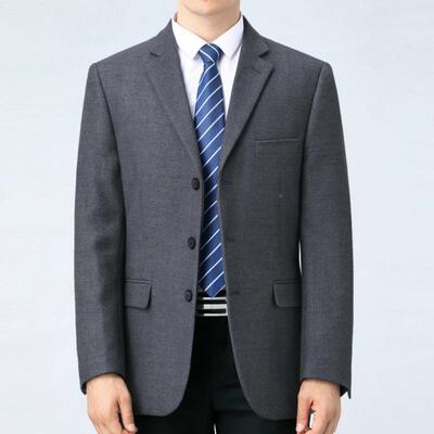 外秋冬新款男士毛装商羊务休闲毛料免烫单件2805便服高端大西码西
