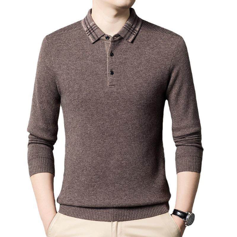 冬新年款L3009-YA季男士羊毛中高衫档翻领恤羊绒衫厚款保暖套头毛,男装,羊绒套衫,淘宝优惠券,粉丝福利购,淘宝优惠卷