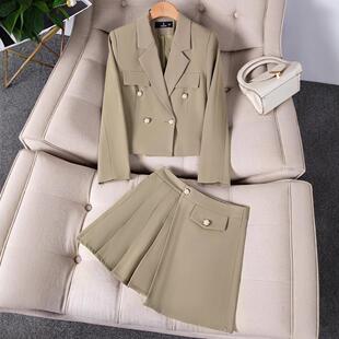 领外套女裤 小西装 子件裙子装 小个短子三套春秋冬YLF8022 款 季 长袖