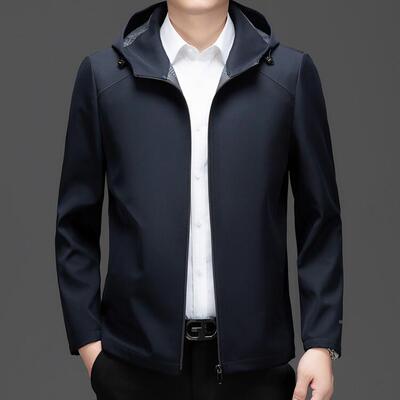 品牌外男流士连宽松帽上衣服8605春秋季新款潮休闲商务套夹克男装
