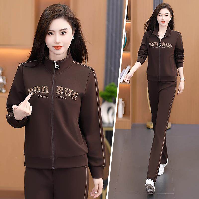瘦运动套装减女早秋韩穿搭高级感系龄显气质卫衣休闲跑步服两8726