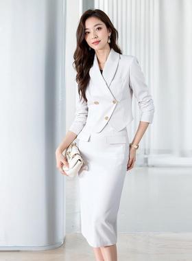 秋KFY2808季款长袖套绿色装外职业时尚修身短西服裙西子套款装正