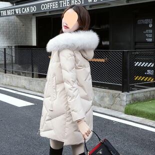 反季羽绒服女中款冬季新款HGS长加厚保暖子显显瘦高小个时尚外套