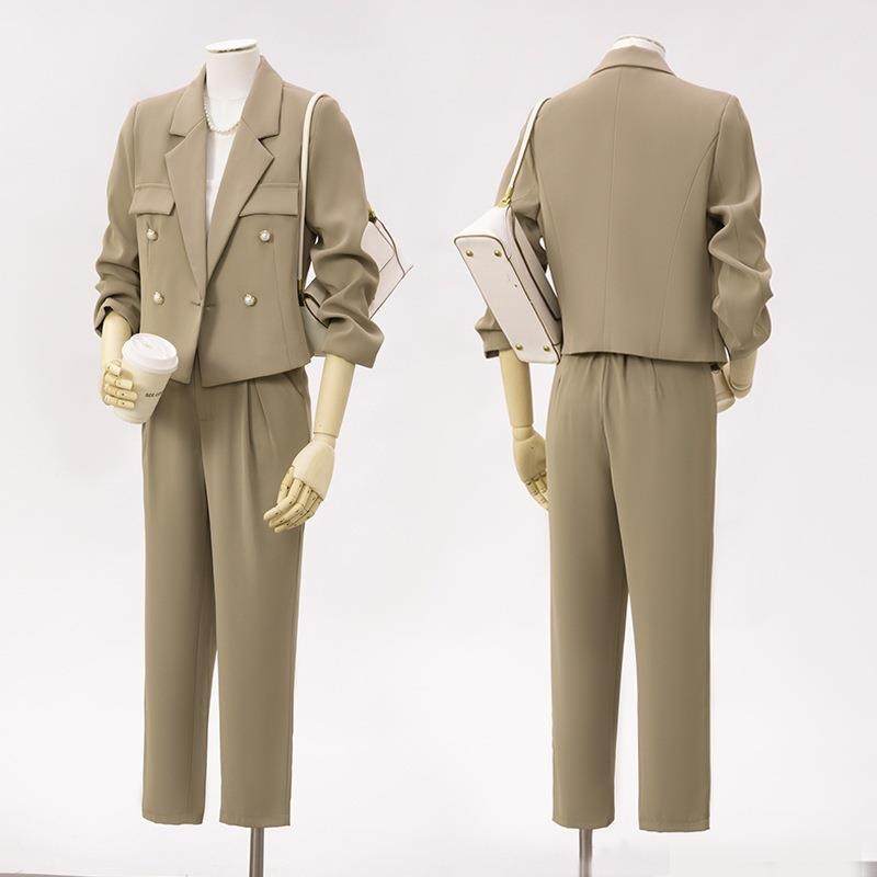 职业外装女长袖套跨子百褶裙三件套装境裤贸易YLF8022秋冬季新款,女装/女士精品,职业女裤套装,淘宝优惠券,粉丝福利购,淘宝优惠卷