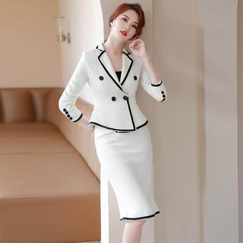 小香风套包臀裙装套春季高端气质优花雅拼色粗呢修身AL651050西服,女装/女士精品,时尚套装,淘宝优惠券,粉丝福利购,淘宝优惠卷