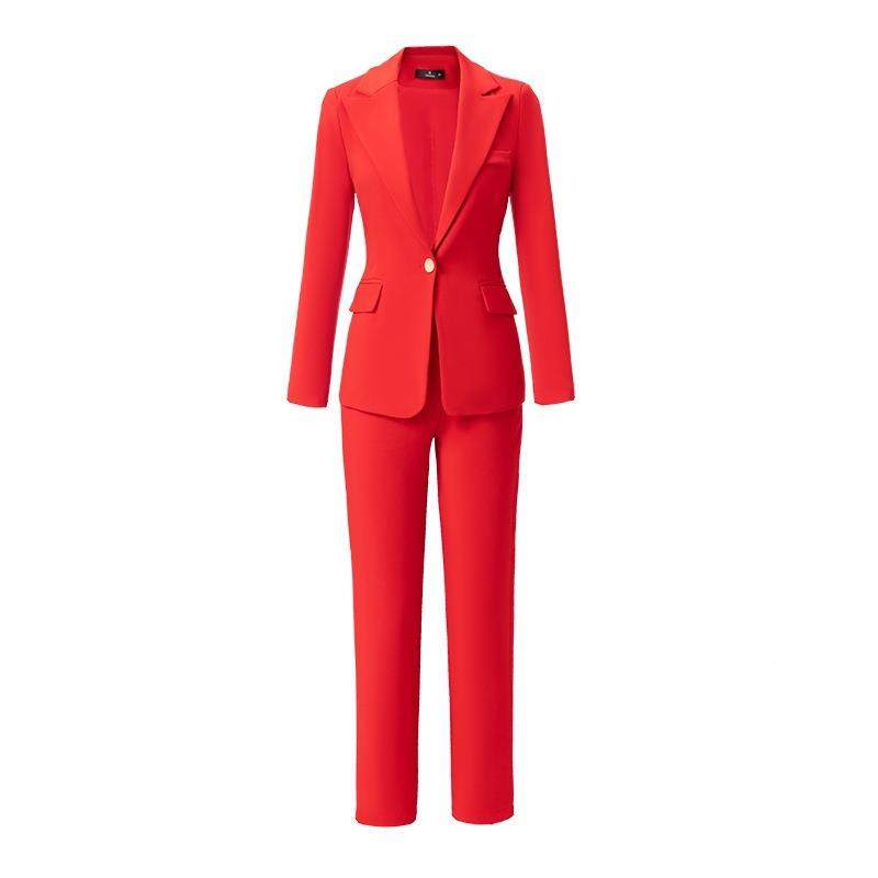 职业装女小西装领套裤子两件套装跨外境YLF8005贸秋冬季新时尚易,女装/女士精品,职业女裤套装,淘宝优惠券,粉丝福利购,淘宝优惠卷