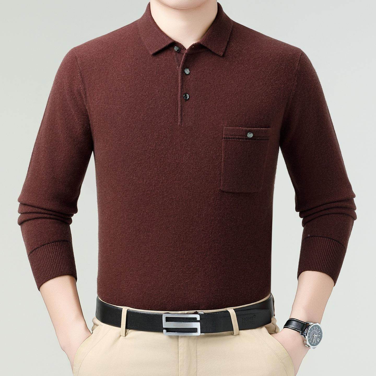 秋冬新休款男25H58185式羊绒打衫中外老年男士套头翻领羊毛闲穿底,男装,羊绒套衫,淘宝优惠券,粉丝福利购,淘宝优惠卷