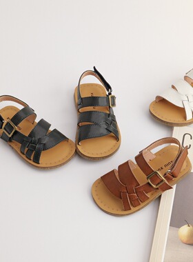 儿童露趾凉鞋cbc童鞋夏季男女童涉水透气罗马鞋宝宝软底沙滩凉鞋