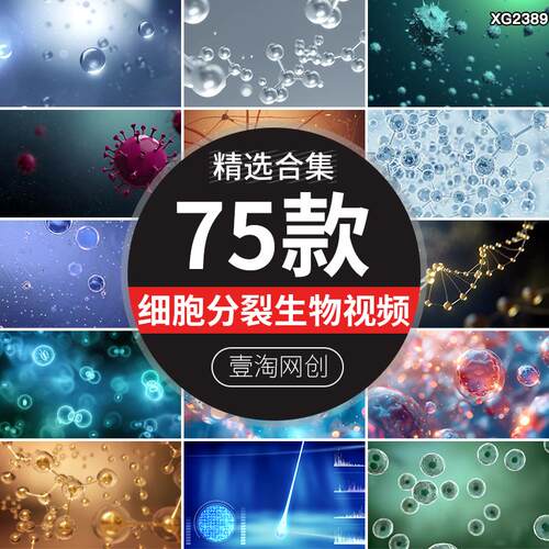 生物科技细胞分裂病毒抗体DNA遗传克隆动画演示短视频剪辑素材