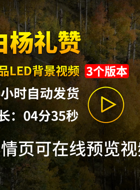白杨礼赞诗词朗诵配乐版励志晚会演出舞台大屏幕LED背景视频素材