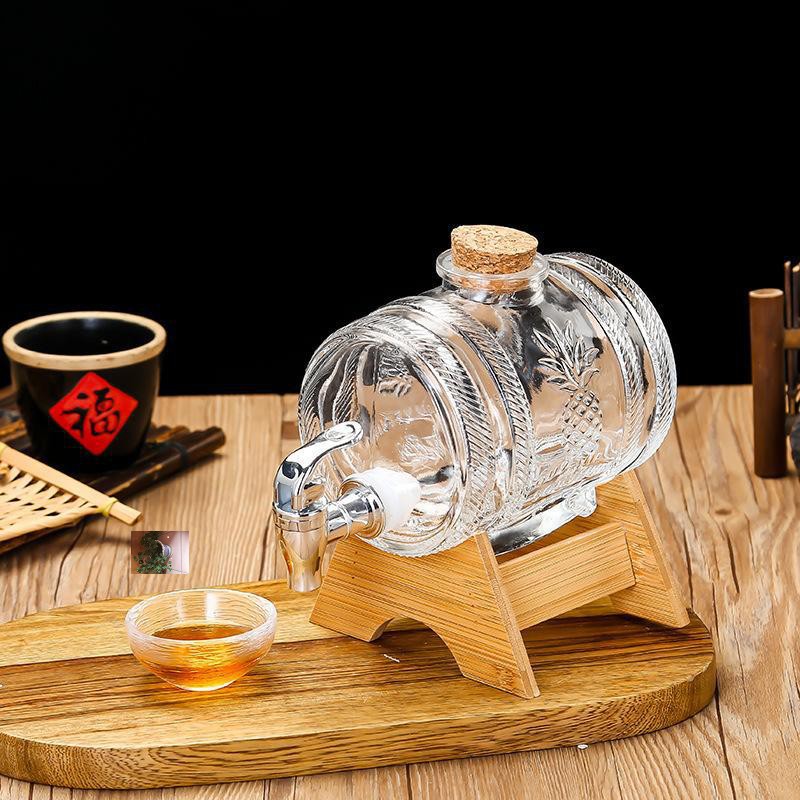 汇诺商行玻璃泡酒罐果汁饮品桶带龙头泡酒瓶图片
