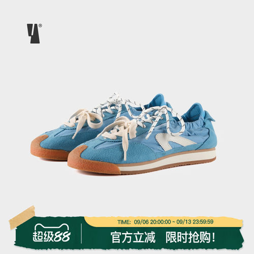 VEEMES复古蓝色德训鞋