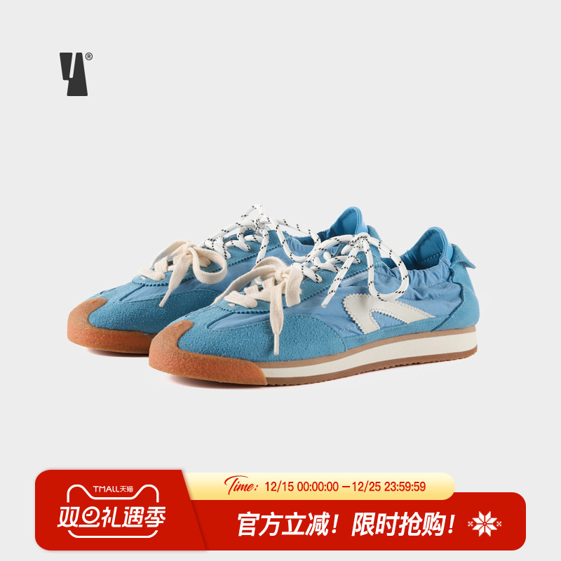 VEEMES复古蓝色德训鞋