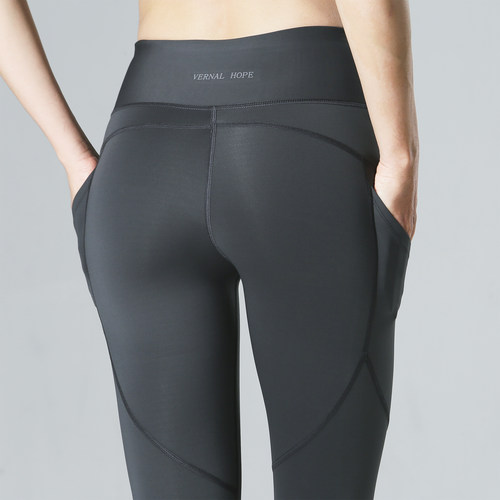 健身高腰提臀弹力速干压缩裤抗皱