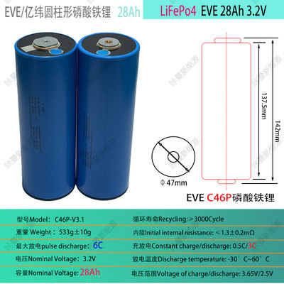 亿纬28AhC46P6C高倍率电池