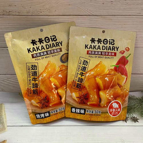 山姆超市代购香辣味劲道牛蹄筋50g袋装独立包装解馋小零食牛板筋