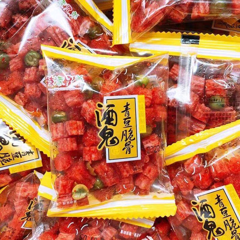 山姆超市代购老式怀旧酒鬼青豆脆骨辣条儿时经典麻辣素肉小袋网红