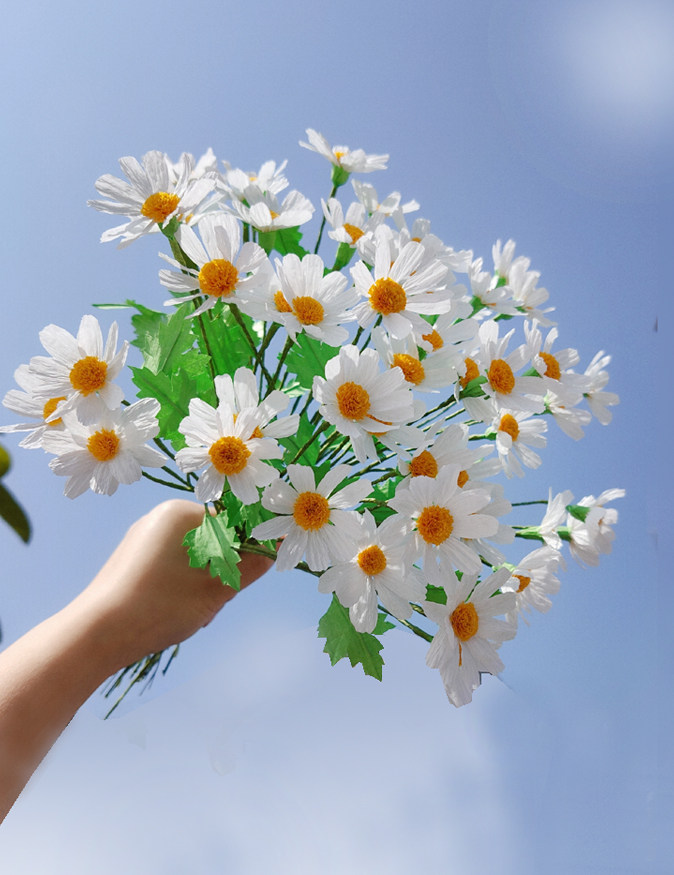 花心思纸艺 雏菊材料包 皱纹纸手工diy套装材料制作母亲教师节