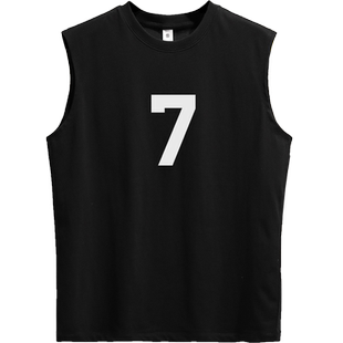 重磅纯棉背心男生白色跨栏健身外穿全棉无袖t恤篮球运动宽肩坎肩