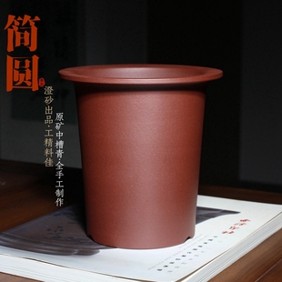 简圆口形精品紫砂兰花盆全手工小盆景盆栽翠盖荷绿云菖蒲万年青